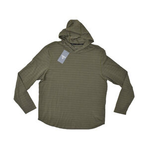 VRST Men's Regular Size L Olive Green Essential Hoodie Stripe UV Protection NEW